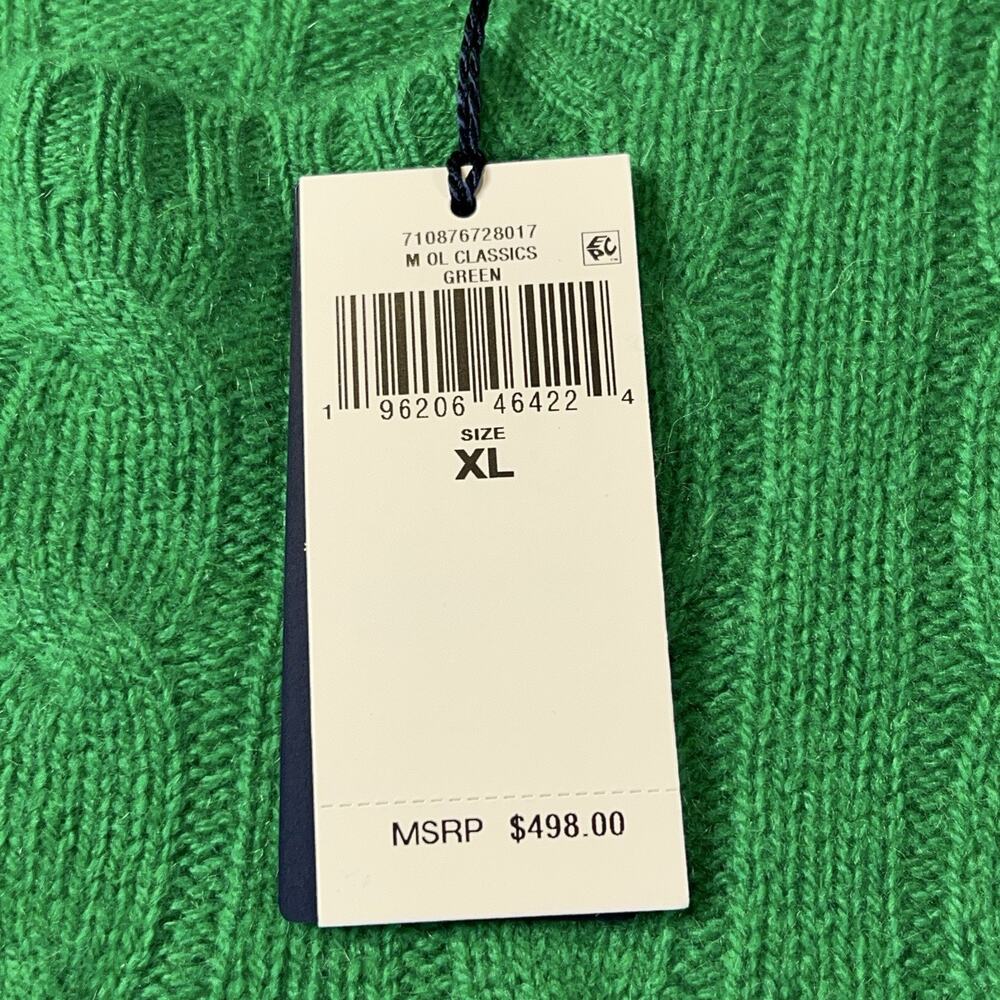 Polo Ralph Lauren Iconic Cable Knit Cashmere Sweater XL Blue Label $498 NWT - Picture 5 of 11
